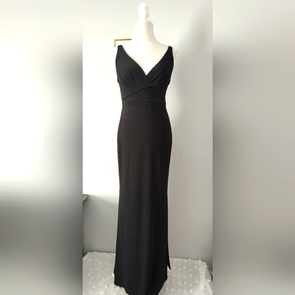 Laundry by shelli segal dress Style Maxi Color Black Zipper Back Size 2 Good Con